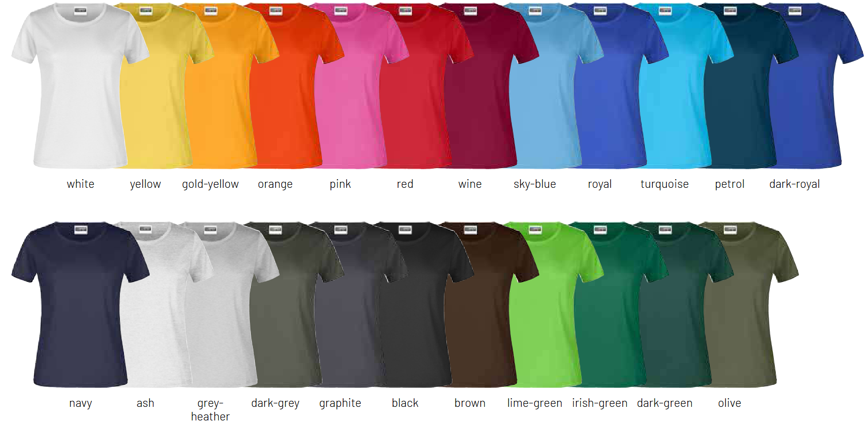 Waschanleitung Workwear Arbeitshosen in 6 Farben individuell bedruckbar 